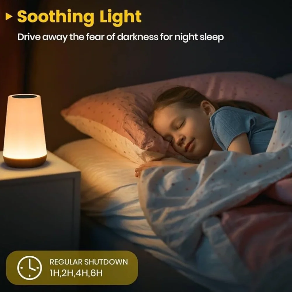 New LED Night Light, Bedside Table Lamp Color Changing Remote Control USB